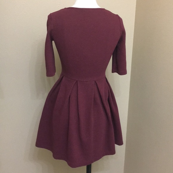 Like new Jack Wills maroon casual dress 3/4 sleeve - Picture 6 of 9